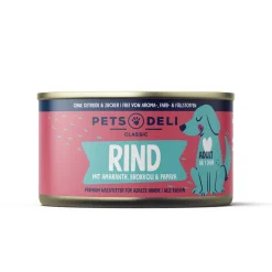 Adult bœuf au brocoli, à la papaye, à l’amarante & basilic 6 x 100 g Bœuf avec brocoli 6x200 g^ Nourriture Humide