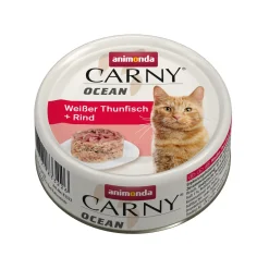 animonda Carny Nourriture humide pour chat Adulte, Ocean 12x80 g Thon et bœuf^ Nourriture Humide