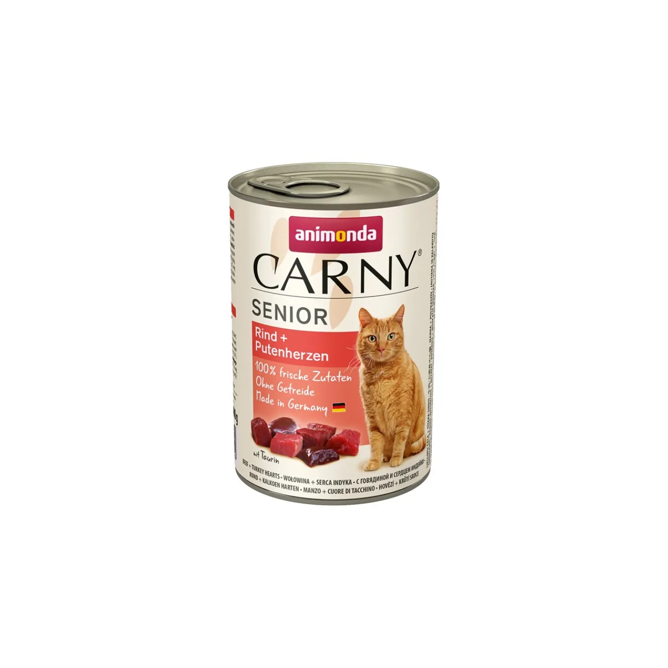 animonda Carny nourriture humide pour chat senior 6x400 g Bœuf et cœurs de dinde^ Nourriture Humide
