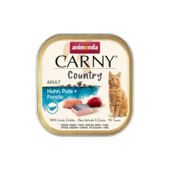 animonda Carny nourriture humide pour chat adulte Country poulet, dinde et truite 32x100 g^ Nourriture Humide