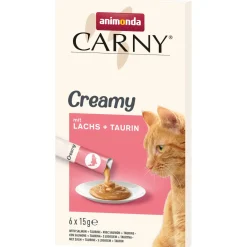 animonda Carny nourriture humide pour chat adulte, Creamy avec taurine 11x 6x15g Saumon^ Friandises