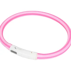 AniOne Anneau lumineux en silicone bicolore rose S-M^ Securité Dans L'Obscurité|Promener Son Chiot