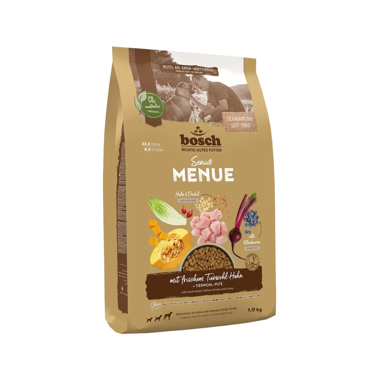 bosch Nourriture sèche HPC chien Senior Menu Poulet élevé en plein air 1 kg^ Croquettes