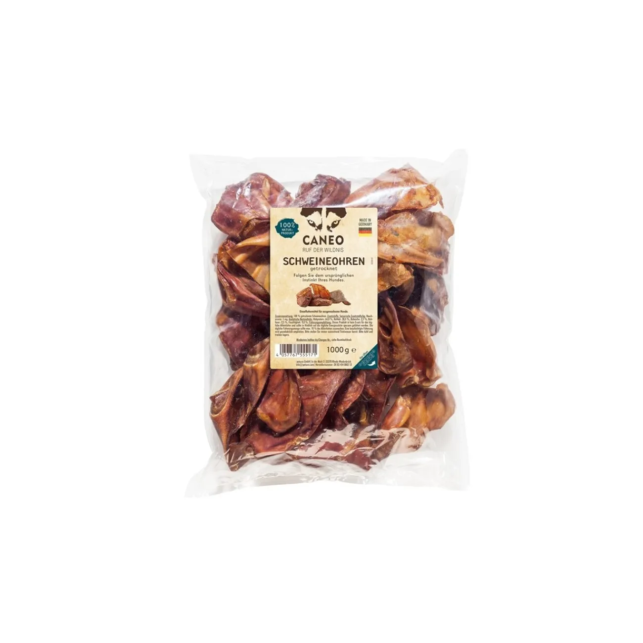 CANEO Oreilles de porc 1 kg^ Friandises
