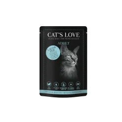 CAT'S LOVE Amour de Chat Nourriture Humide Chat Adulte en Gelée Classic Saumon Pur à l’huile de chardon et au persil 12x85 g^ Nourriture Humide