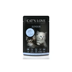 CAT'S LOVE Nourriture pour chatons en gelée Veau, coquilles d’œufs, huile de saumon 12x85 g^ Nourriture Humide|Nourriture