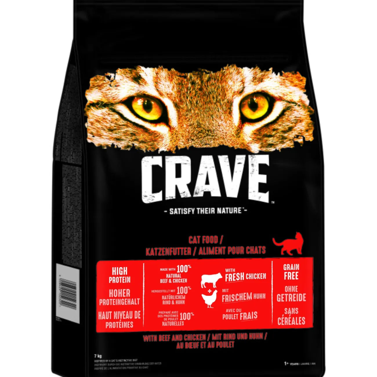 CRAVE au bœuf et au poulet 7 kg^ Croquettes Pour Chat
