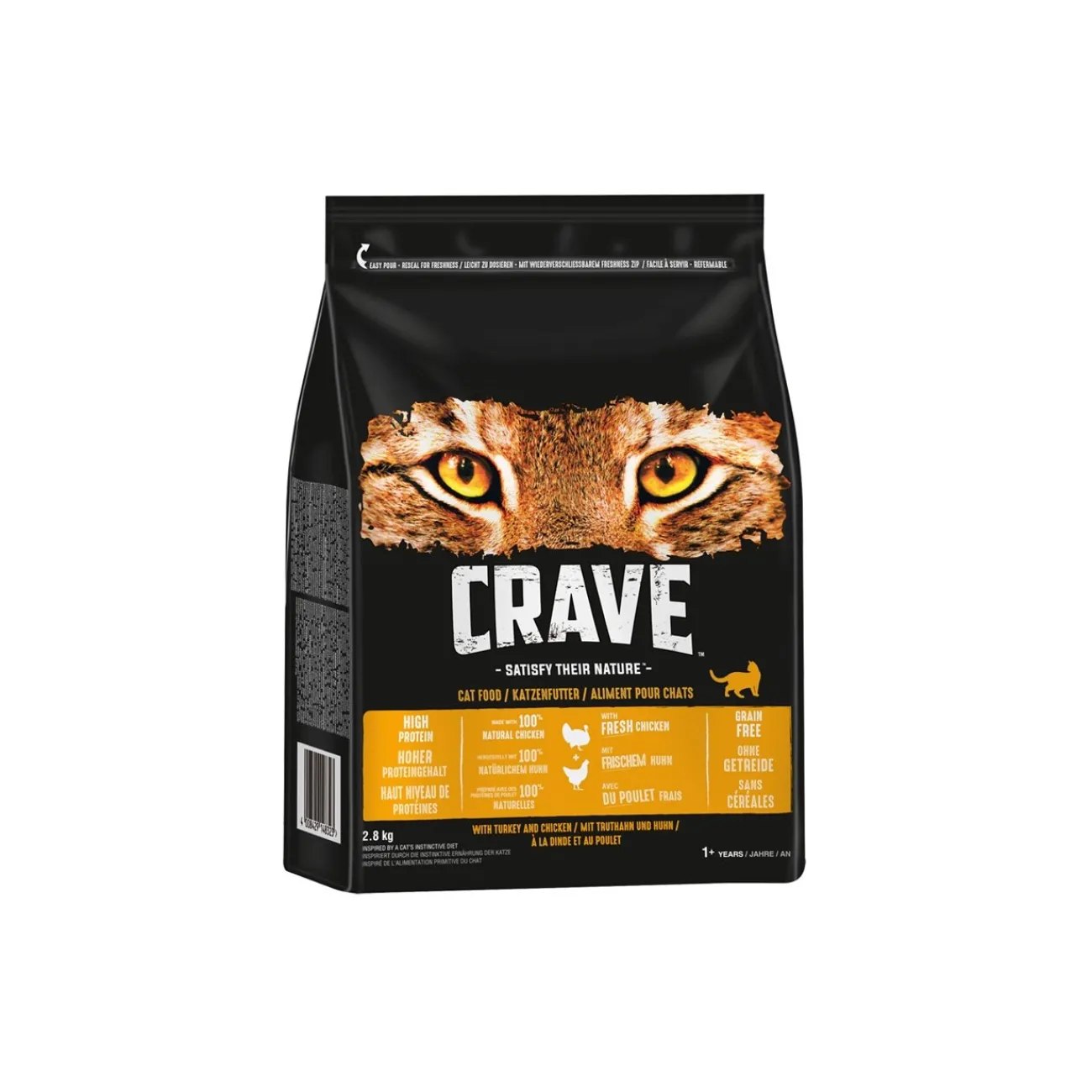 CRAVE au dindon et au poulet 750 g 2,8 kg^ Croquettes Pour Chat