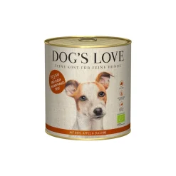 DOG'S LOVE Amour de Chien Nourriture Humide Chien, Adulte, Bio 6x800 g Bœuf au riz, aux pommes et aux courgettes^ Nourriture Bio|Nourriture Humide