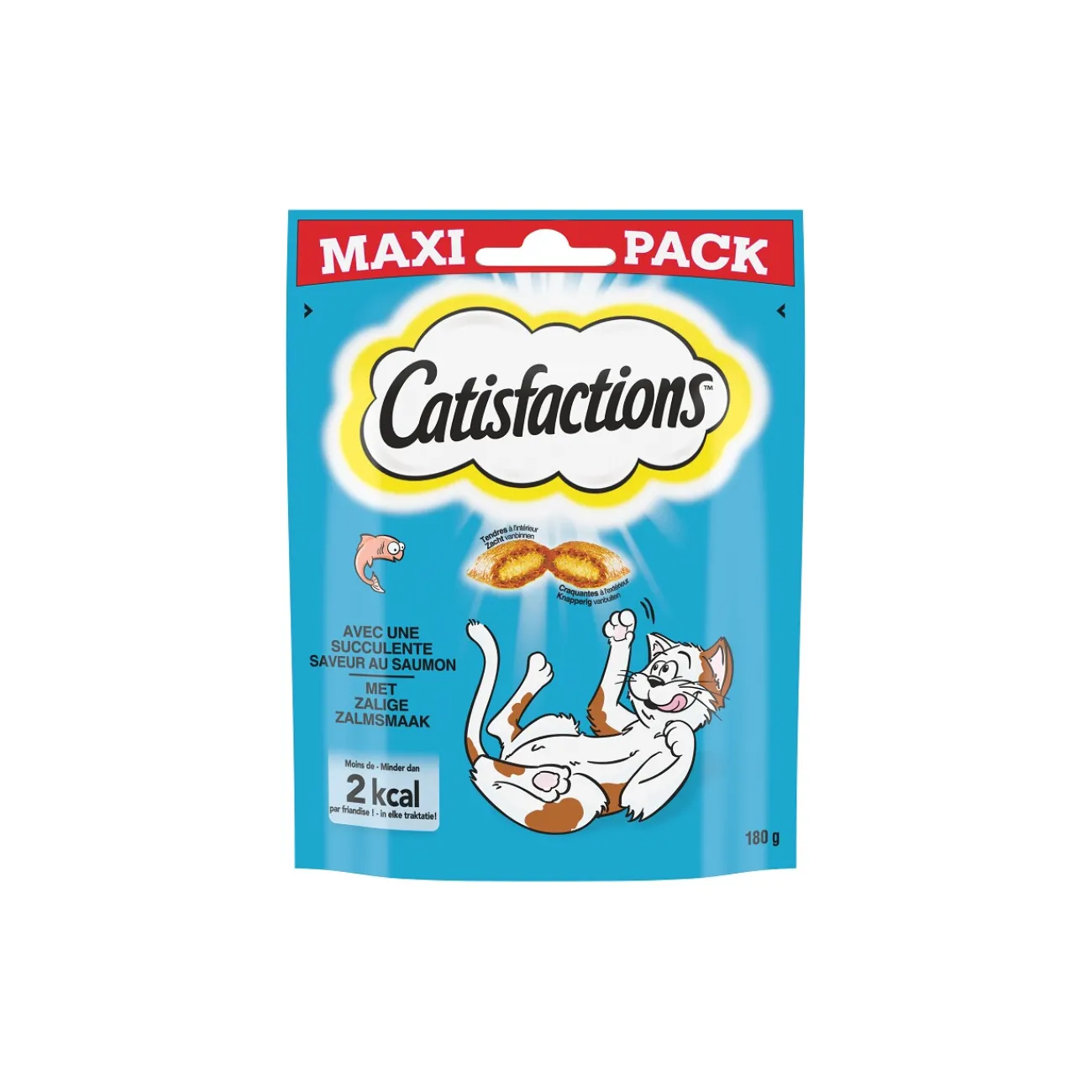 Dreamies CATISFACTIONS MAXI Friandises au saumon pour chat et chaton 180g^ Friandises