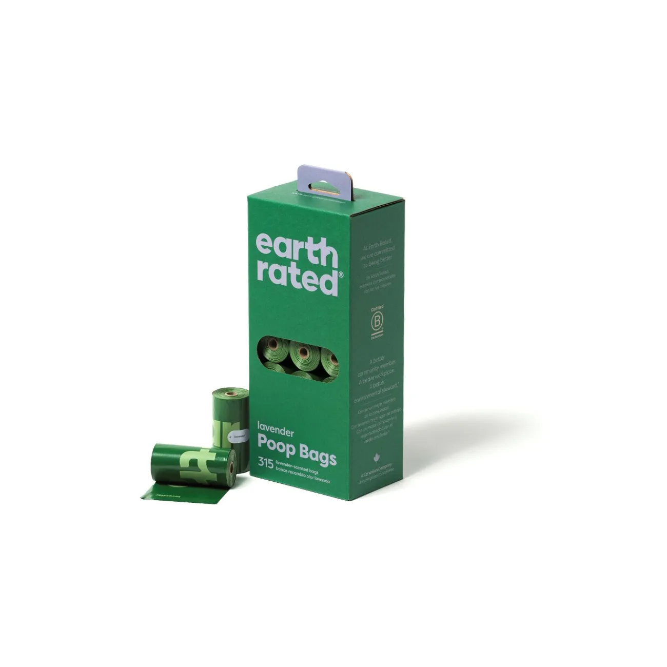 Earth Rated Sacs à crottes Parfum de lavande sur 21 rouleaux de recharge 315 pcs.^ Sacs À Déjections Canines