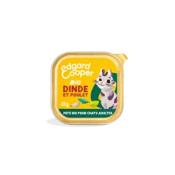 Edgard & Cooper BIO Barquette Chat Adulte Dinde 16x85 kg^ Nourriture Humide