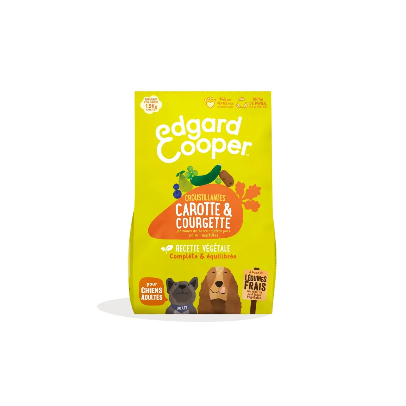 Edgard & Cooper Croquettes Végétales Chien Adulte Carotte & courgette 2,5 kg^ Croquettes