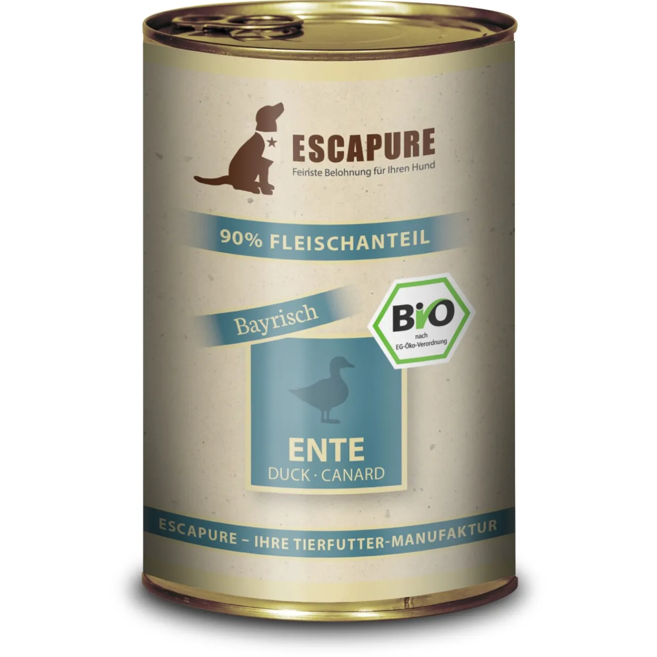 ESCAPURE Nourriture humide pour chien Bio Adult Canard 6x400 g^ Nourriture Humide
