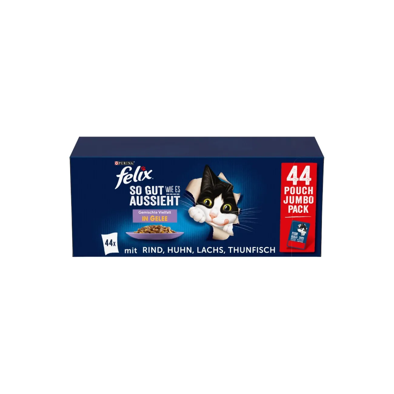 Felix Nourriture humide pour chat Sensations en gelée et mix de variétés 44 x 85 g Variétés panachées^ Nourriture Humide