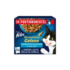 Felix Sensations Gelées 24 x 85 g Variété de saveurs aquatiques^ Nourriture Humide