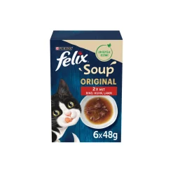 Felix Soup 6x48g Bœuf, poulet, agneau^ Nourriture Humide