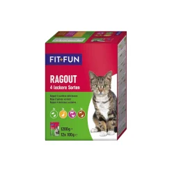 FIT+FUN Adult Ragoût 4 variétés 12 x 100 g^ Nourriture Humide