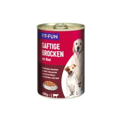 FIT+FUN Des morceaux juteux Bœuf 6x400 g^ Nourriture Humide