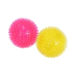 FIT+FUN JOUET Balle hérisson rose ou jaune^ Jouets Souris Et Balles Pour Chats|Balles Pour Chien