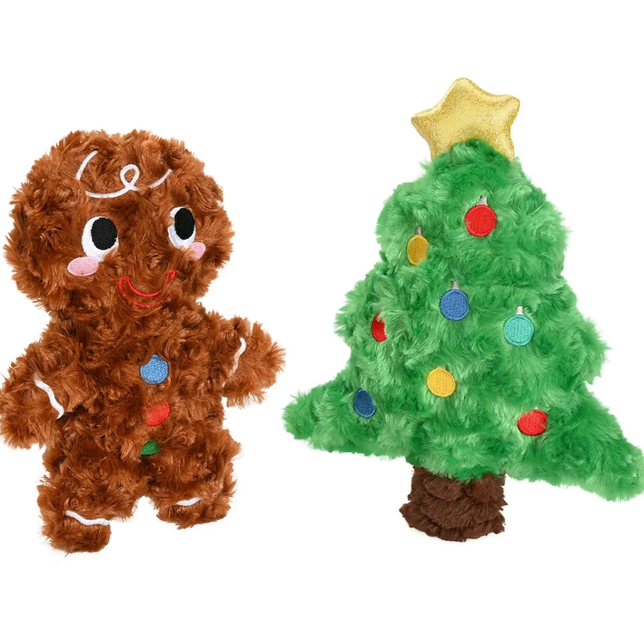 FIT+FUN Jouet Noël en peluche Renne, Pain d'épice, Sapin de Noël^ Peluches