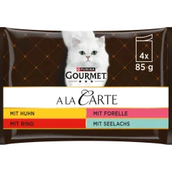 GOURMET À la Carte 4 x 85 g Recettes du chef cuisinier^ Nourriture Humide