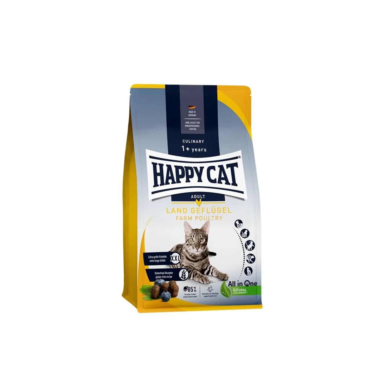HAPPY CAT Croquettes Culinary pour chat adulte, volaille de campagne 1,3 kg^ Croquettes Pour Chat