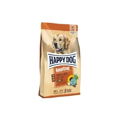 HAPPY DOG Croquettes NaturCroq pour chien adulte, bœuf & riz 4 kg^ Croquettes