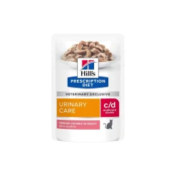 Hill's Prescription Diet c/d Urinary Stress Saumon 12x85 g^ Problèmes Urinaires|Nourriture Problèmes Urinaires