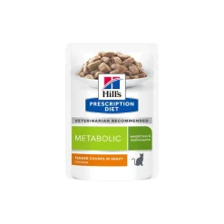 Hill's Prescription Diet Metabolic Weight Management Mini au poulet Volaille 12x85 g^ Alimentation Diététique|Nourriture Diététique Chat