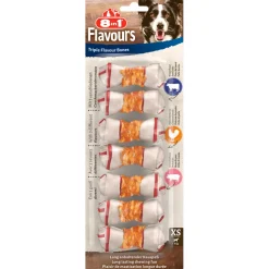 8in1 8en1 Triple Flavour os à mâcher XS 7 pcs^ Friandises