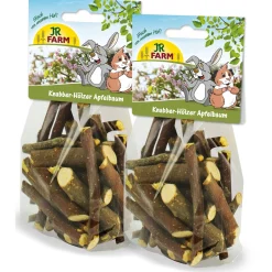 JR Farm Encas en bois de pommier 2 x 100 g^ Friandises