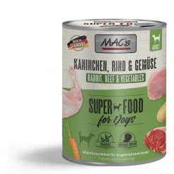 MAC's Nourriture humide pour chien MAC Adult Lapin et légumes 6x800 g^ Nourriture Humide