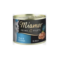 Miamor Feine filets en gelée Thon et crevettes 12x185 g^ Nourriture Humide