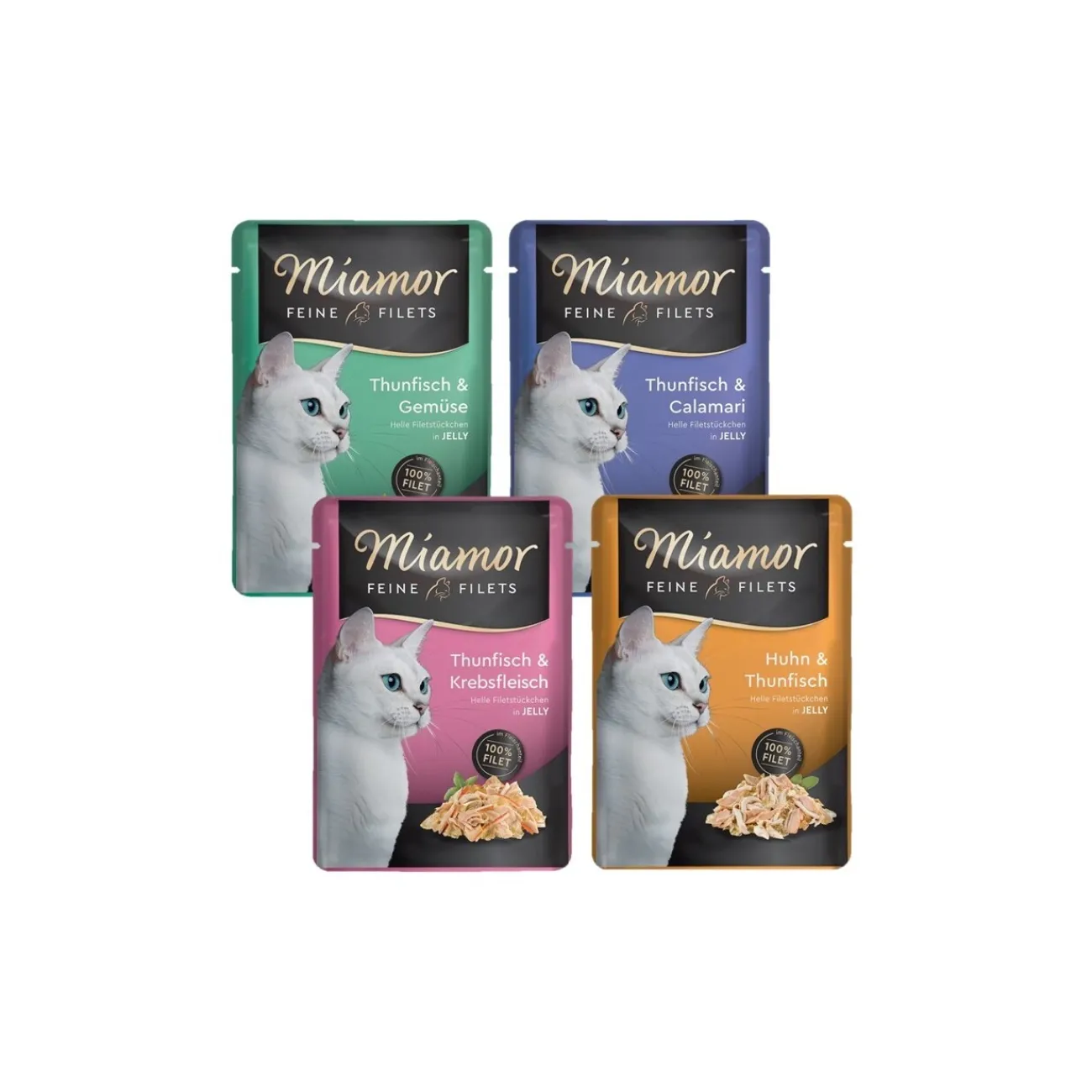 Miamor Feine Filets en gelée mix 24 x 100 g^ Nourriture Humide|Nourriture Supplémentaire