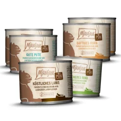 MjAMjAM nourriture humide pour chat adulte, Plaisir pur de la viande, Pack mixte 6x200 g^ Nourriture Humide