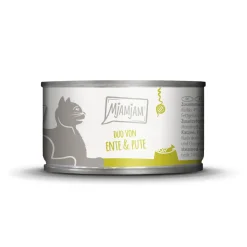 MjAMjAM nourriture humide pour chat adulte, Duo 6x100 g Canard et dinde^ Nourriture Humide