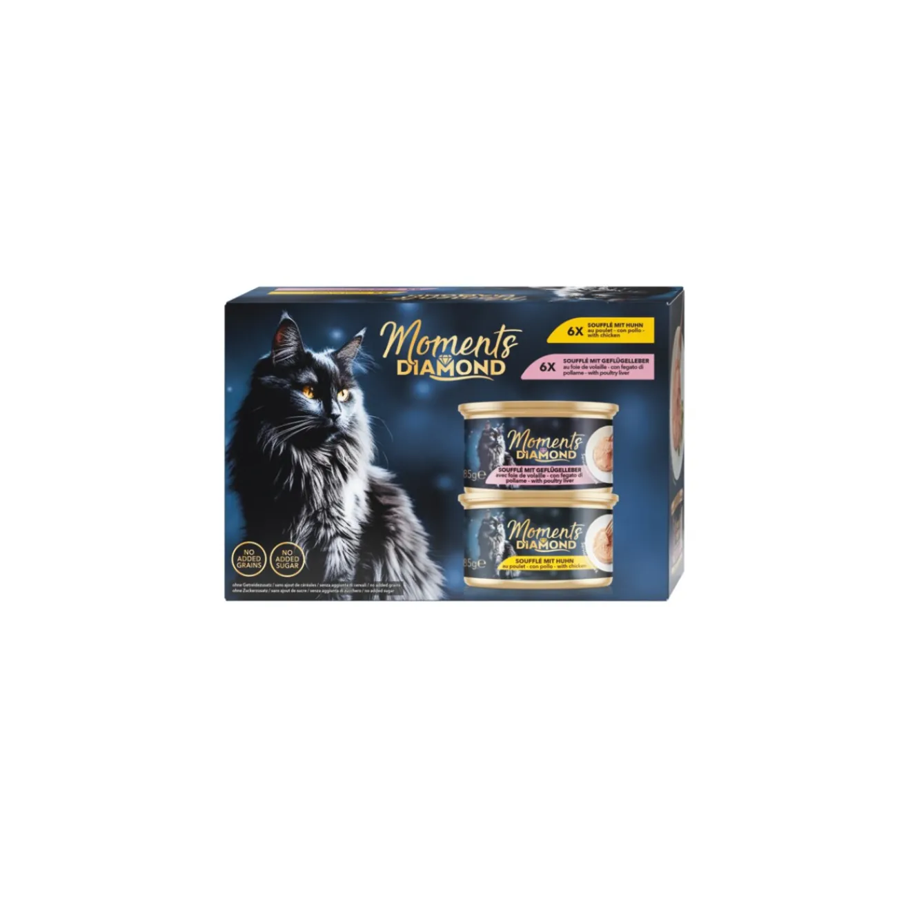 MOMENTS Nourriture humide Diamond chat Adult Soufflé MultiPack12 x 85 g^ Nourriture Humide