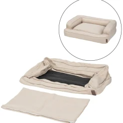 MORE Housse de rechange pour couchette Comfort Deluxe beige S^ Lits Pour Chien