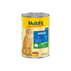 MultiFit Adult Paté Lapin et canard 6x400 g^ Nourriture Humide