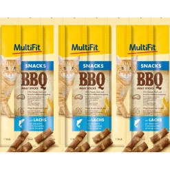 MultiFit BBQ Meat Sticks 7 x 8 x 5 g Saumon^ Friandises