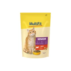 MultiFit nourriture sèche pour chat, senior, bœuf 1 kg^ Croquettes Pour Chat