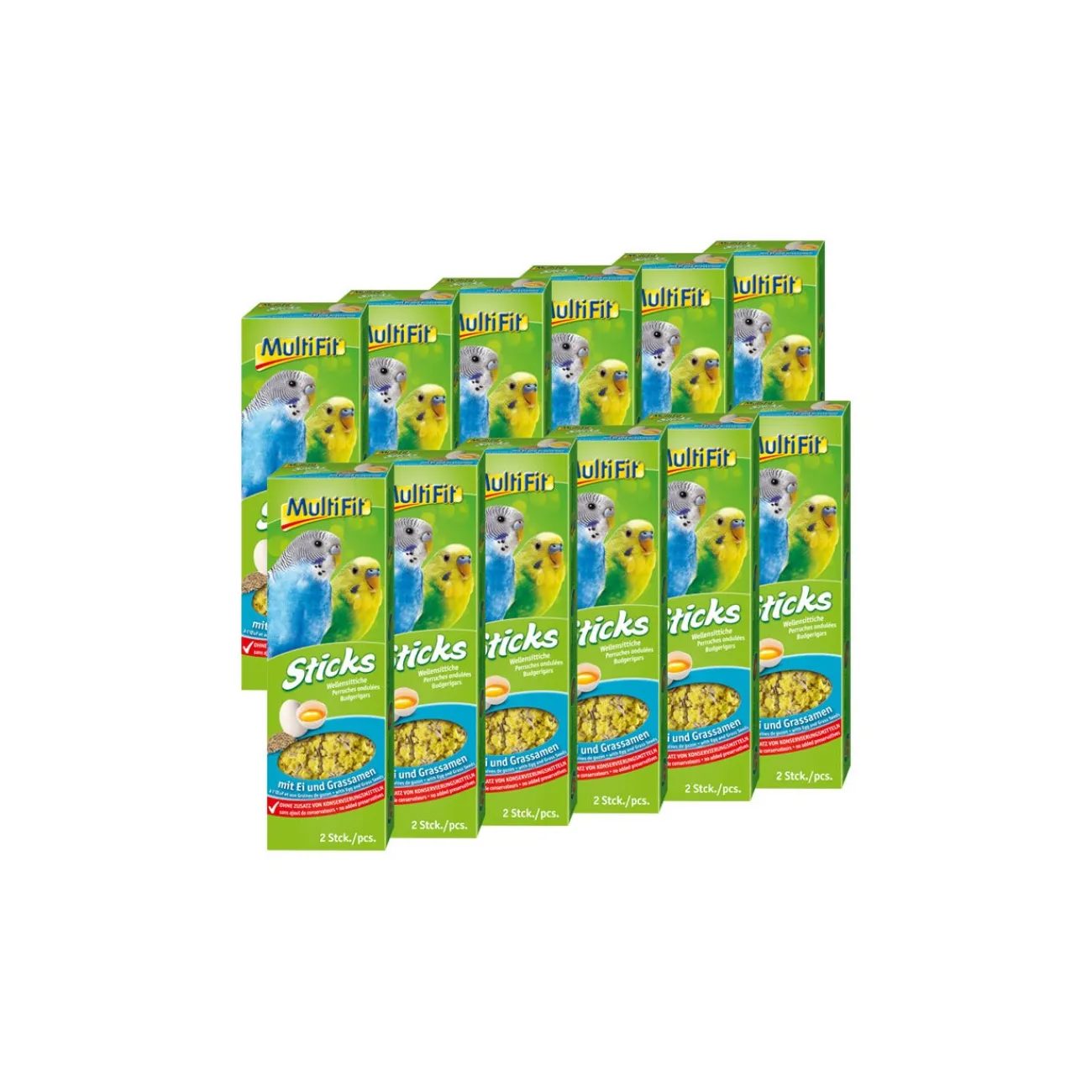 MultiFit Sticks pour prruches 12 x 2 Œuf^ Friandises