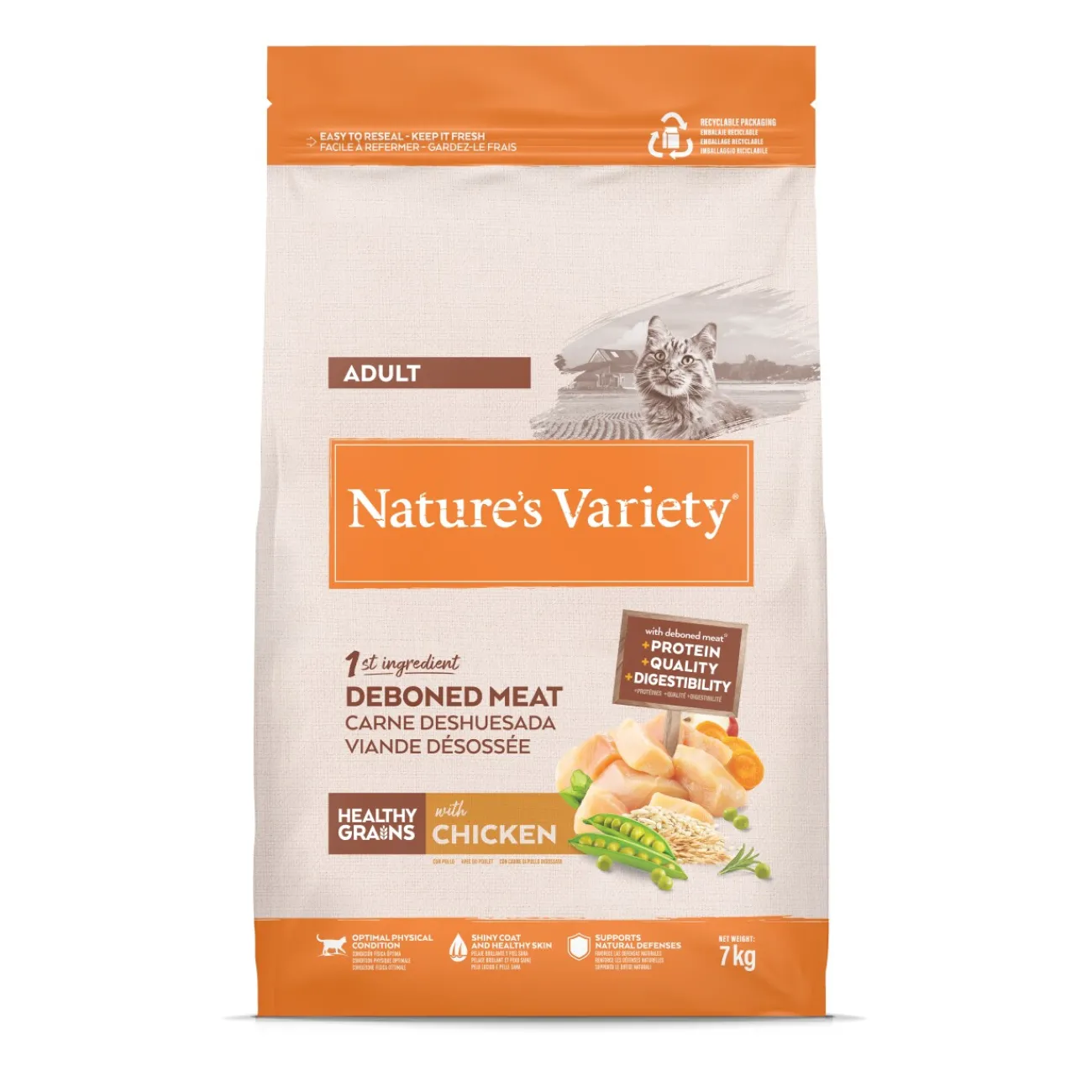 Nature's Variety Healthy Grain Adulte poulet 7 kg^ Croquettes Pour Chat
