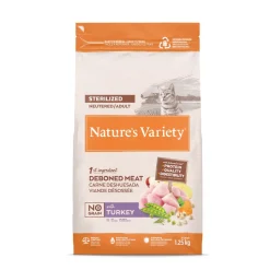 Nature's Variety Stérilisé No Grain Dinde 1,25 kg^ Croquettes Pour Chat