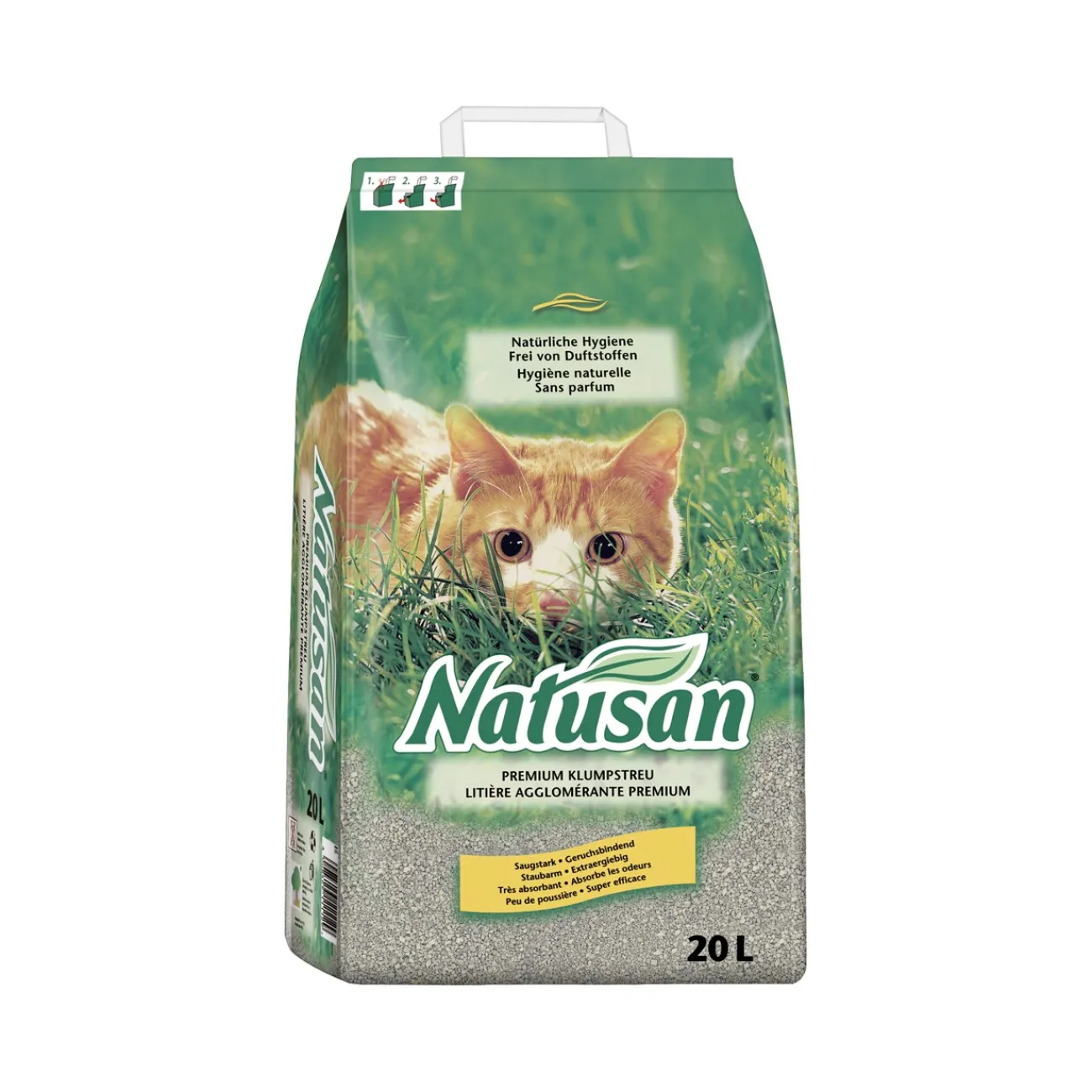 Natusan Premium Litière agglomérante 20 l^ Litière Pour Chat