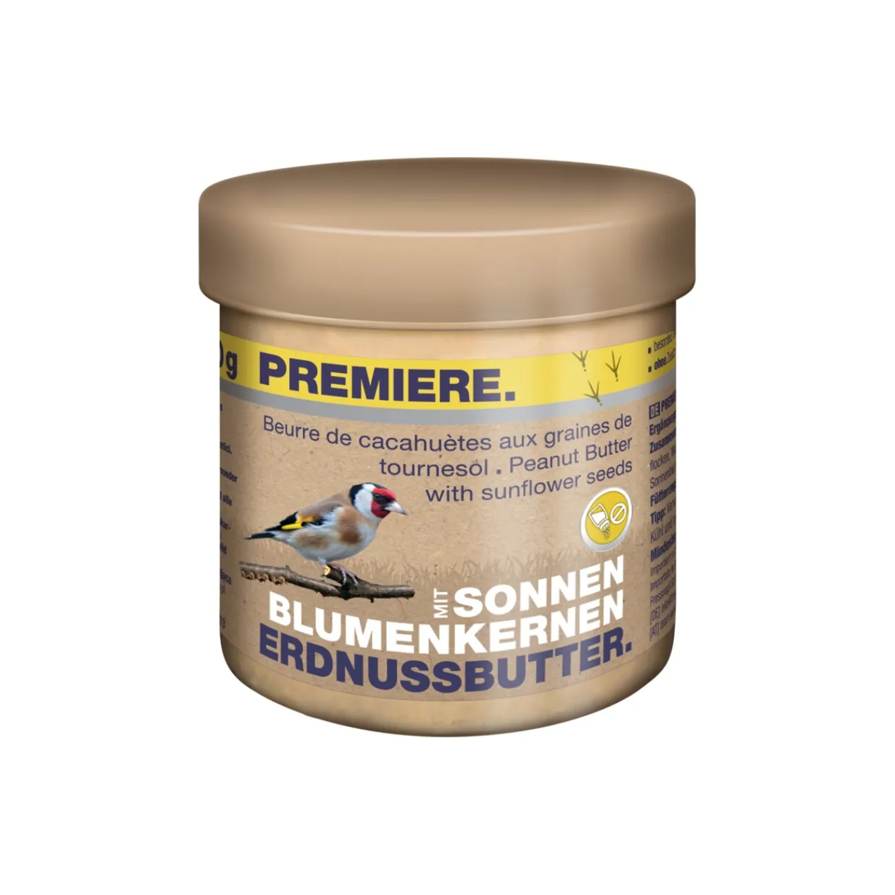 PREMIERE Beurre de cacahouètes aux graines de tournesol 250 g^ Nourriture Pour Oiseaux Du Ciel|Nourriture Pour Oiseaux Sauvages