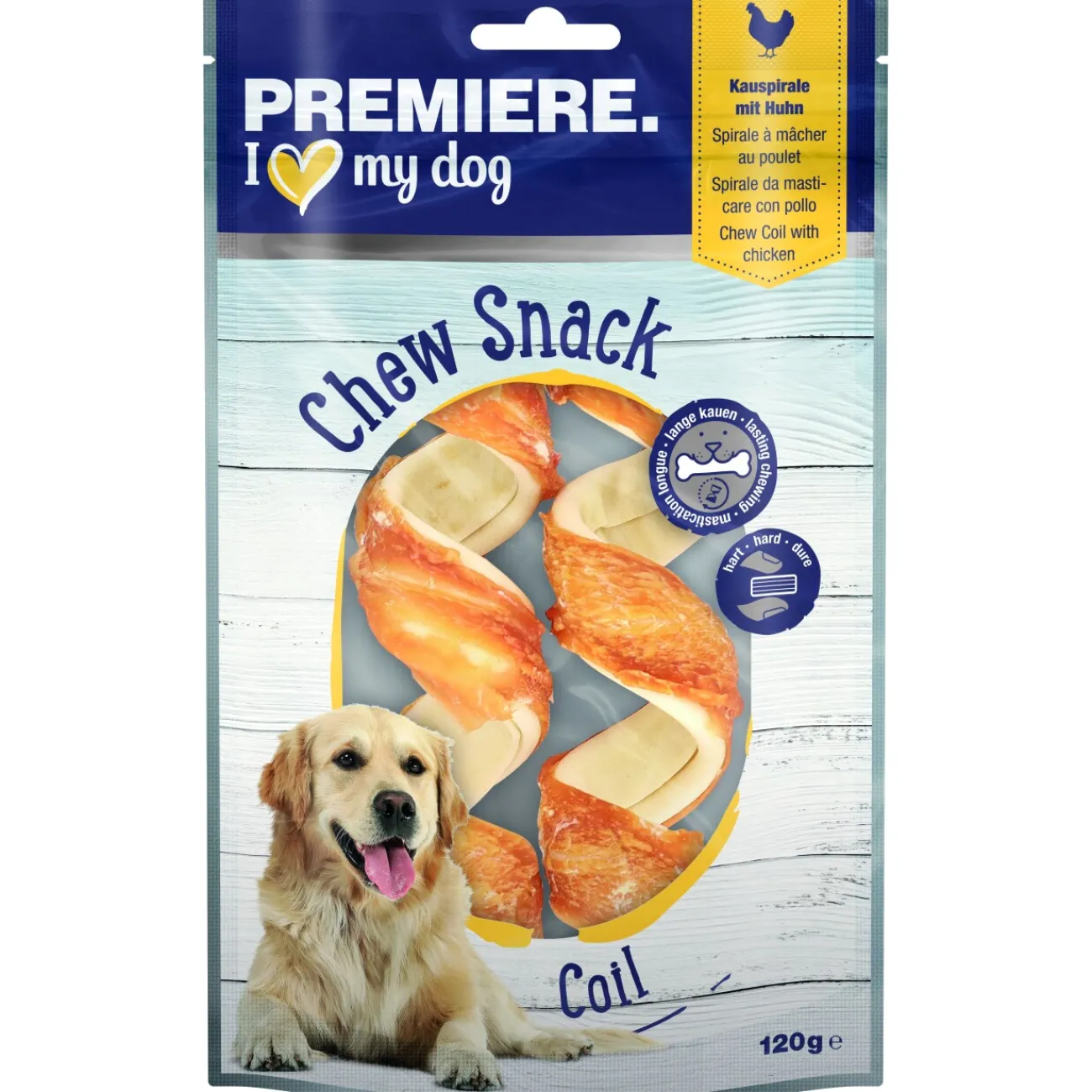 PREMIERE Chew It Spirale à mâcher au blanc de poulet 120 g^ Friandises