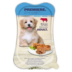 PREMIERE Chunky Menu Adult Pur bœuf 15x175 g^ Nourriture Humide