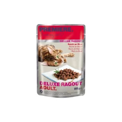 PREMIERE Deluxe Ragout Adult Riche en bœuf 22x85 g^ Nourriture Humide